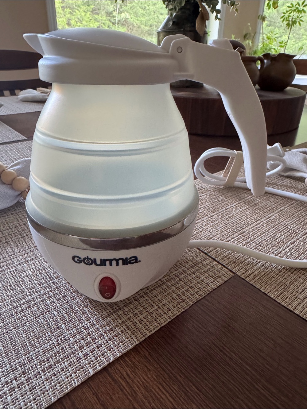White Collapsible Electric Kettle - White